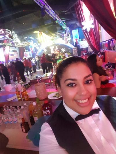 A graduate of our inland empire bartender school working and having fun